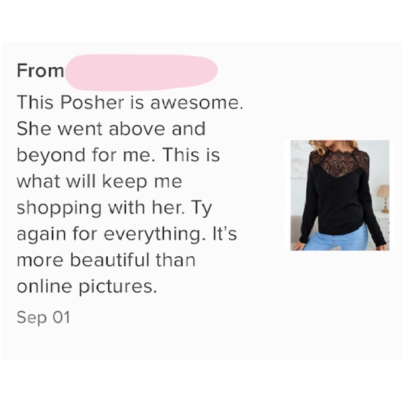 Lace Detail Black Knit Sweater - Picture 6 of 8